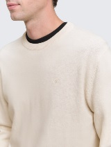 Pleteni džemper sa okruglim izrezom - Bež_5457071