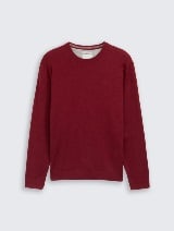 Pleteni džemper sa okruglim izrezom - Crvena_7427650