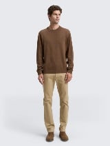 Pleteni džemper sa okruglim izrezom - Smeđa_1499706