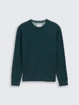 Pleteni džemper sa okruglim izrezom - Zelena_5080263