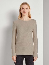Pleteni pulover - Bež_2887655