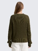 Pulover tricotat - Verde_3237645