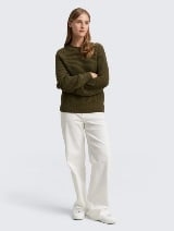 Pulover tricotat - Verde_3237645