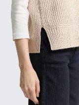 Pleteni prsluk - Bež_7695596