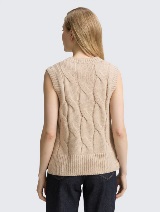 Pleteni prsluk - Smeđa_6069721