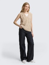 Pleteni prsluk - Smeđa_6069721