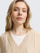 Pleteni prsluk - Smeđa_6069721