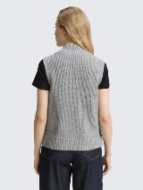 Pleteni prsluk - Siva_4834616