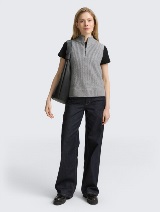 Pleteni prsluk - Siva_4834616