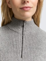 Pleteni prsluk - Siva_4834616