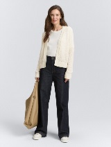 Cardigan tricotat - Alb_4427149