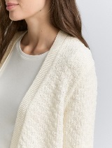 Cardigan tricotat - Alb_4427149