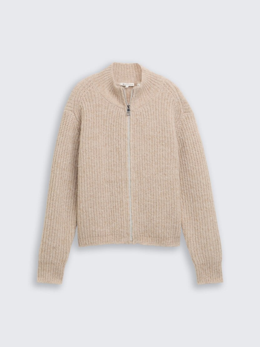 Cardigan tricotat - Bej_92064