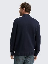 Cardigan tricotat - Albastru_1660374