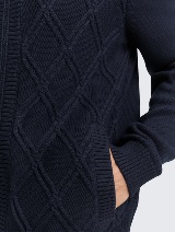 Cardigan tricotat - Albastru_1660374