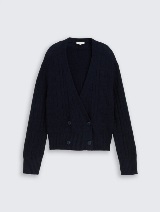 Cardigan tricotat - Albastru_6558284