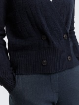 Cardigan tricotat - Albastru_6558284