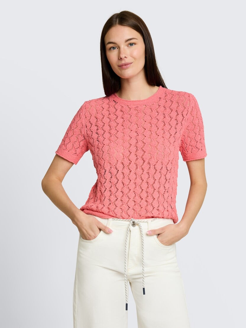 Pletena majica - Roze-1051356-40506-15