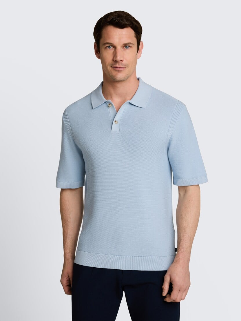 Pleteni polo - Plava-1052123-35249-15