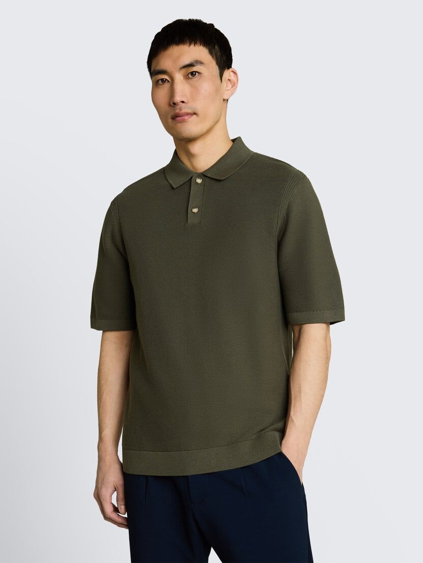 Pleteni polo - Zelena-1052123-26543-15