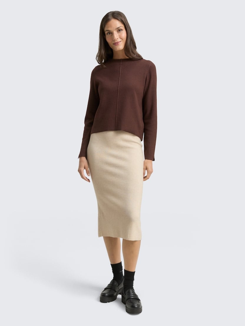 Pletena suknja - Bež-1049164-36844-15