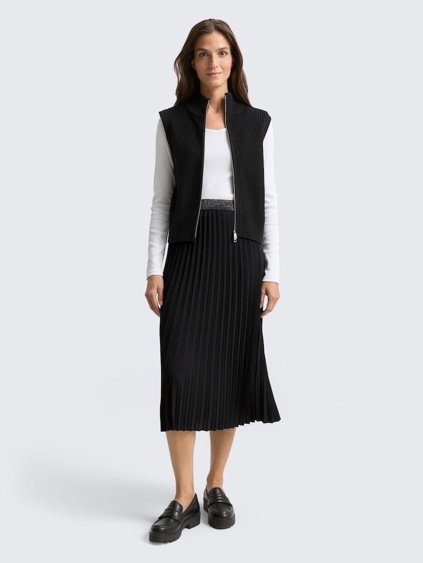 Plisirana suknja - Crna-1048766-14482-15