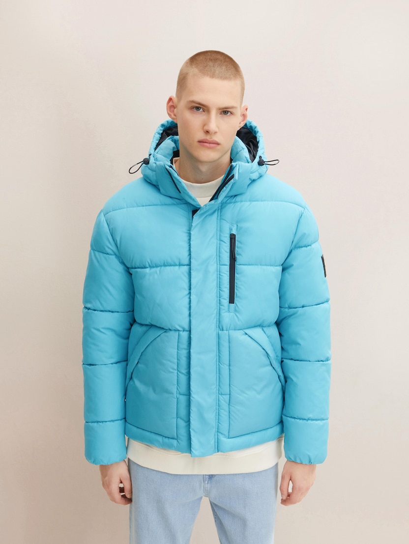 Podložena zimska jakna - Modra-1032434-12415