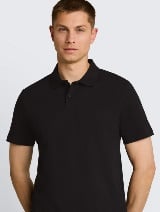 Bluză polo din jerse - Negru_7456179