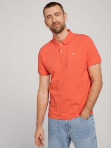 Polo majica s kratkimi rokavi in majhnim naprsnim vezenim logotipom - Oranžna_1390755
