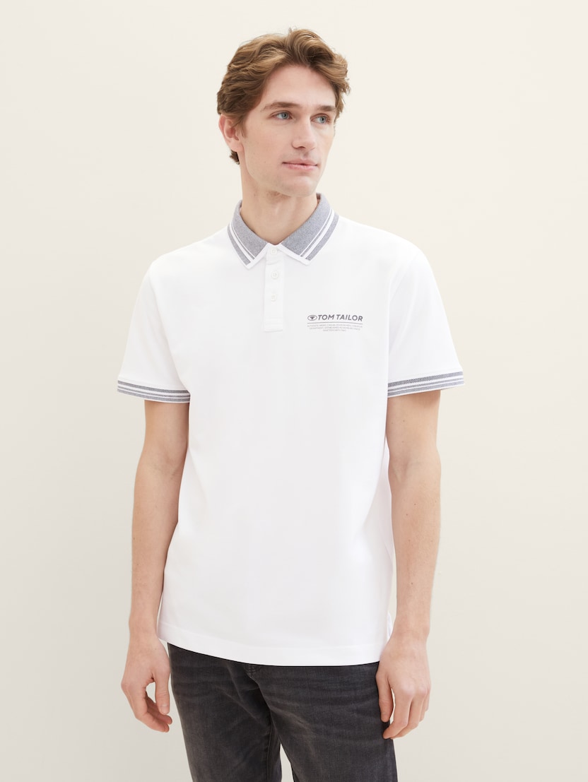 Polo majica s printom - Bijela