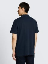 Tricou polo vopsit în ţesătură - Albastru_8088790