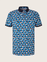 Polo majica z abstraktnim potiskom po celotnem oblačilu - Vzorec/večbarvna_2086885
