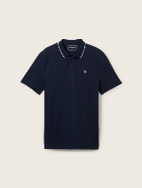 Bluză polo cu guler cu detalii - Albastru_2348354