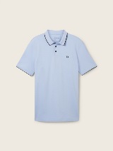 Bluză polo cu guler cu detalii - Albastru_4518919