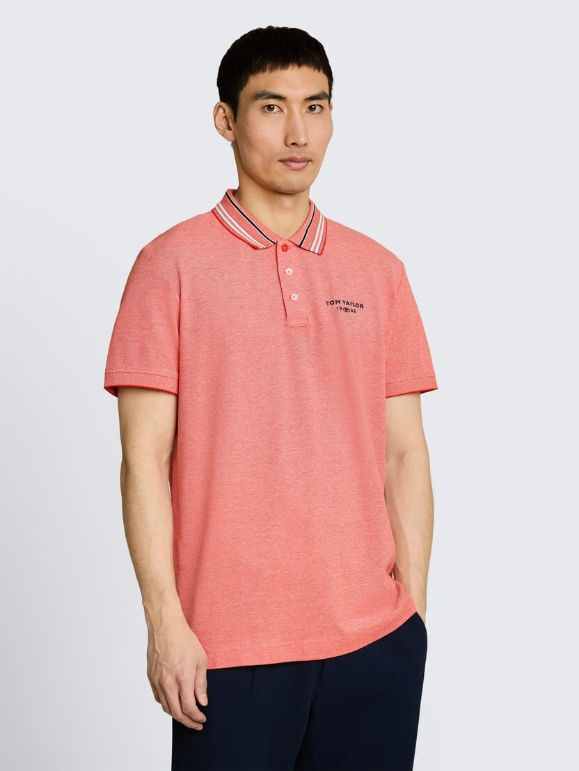 Tricou polo cu detalii - Roşu_5129836