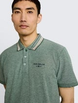 Tricou polo cu detalii - Verde_616119
