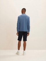 Klasična polo majica dugih rukava - Plava_9558893