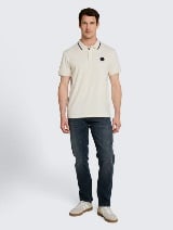 Polo cu logo mic - Alb_6903089