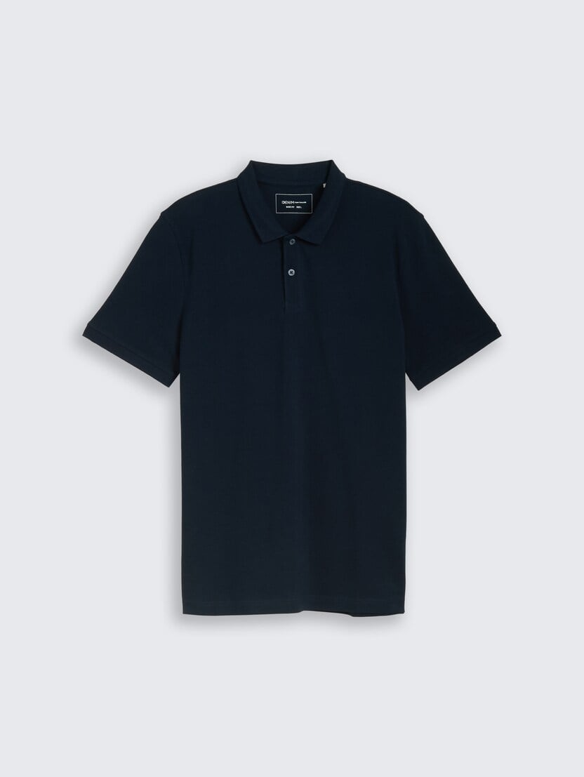 Polo cu logo mic - Albastru_1670084