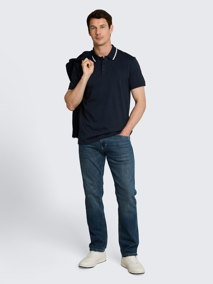 Polo-majica s malim logom - Plava_6716410