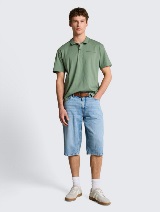 Tricou polo cu imprimeu mic - Verde_4071554