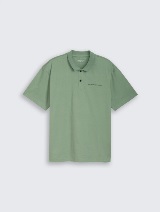 Tricou polo cu imprimeu mic - Verde_4071554