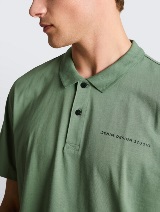 Tricou polo cu imprimeu mic - Verde_4071554
