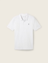 Polo-majica s malim izvezenim logom - Bijela_6112267