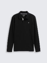 Polo majica sa malim izvezenim logom - Crna_4683565