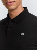 Polo majica sa malim izvezenim logom - Crna_4683565