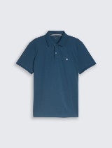 Polo-majica s malim izvezenim logom - Plava_1105645