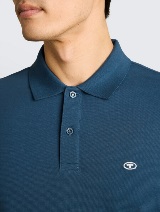 Polo-majica s malim izvezenim logom - Plava_1105645