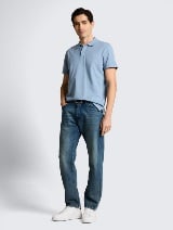 Tricou polo cu logo brodat mic - Albastru_2942802