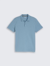Tricou polo cu logo brodat mic - Albastru_2942802